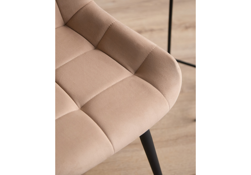 фото стул вращающийся на металлокаркасе woodville челси 360 к бежевый (zd 210) / черный 632480 | 220svet.ru