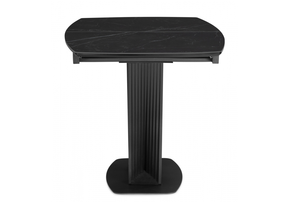 фото керамический стол раскладной 140(180)х80 woodville вейл черный мрамор shakespeare black / черный 612884 | 220svet.ru