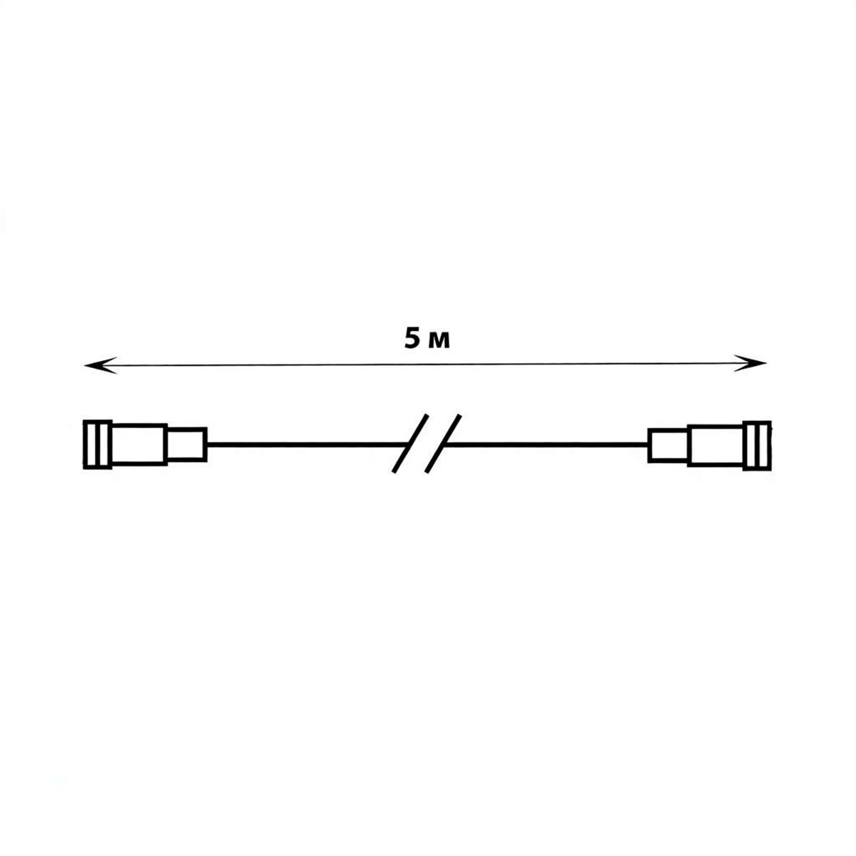 фото удлинитель для гирлянд uniel ucx-f90 e/5m/wh ul-00013226 | 220svet.ru
