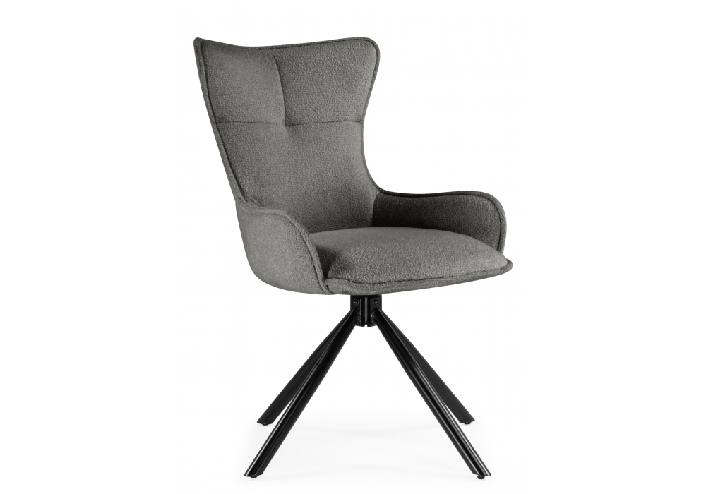 фото стул на металлокаркасе поворотный woodville chicago light gray / black 15830 | 220svet.ru