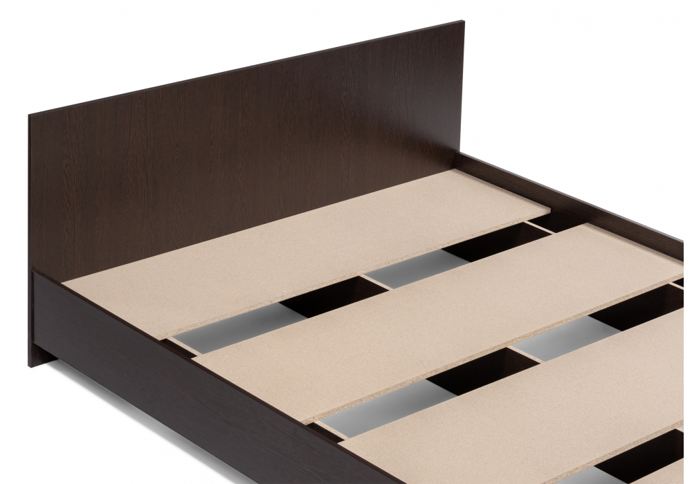 фото двуспальная кровать woodville адайн 160х200 венге / венге 507385 | 220svet.ru