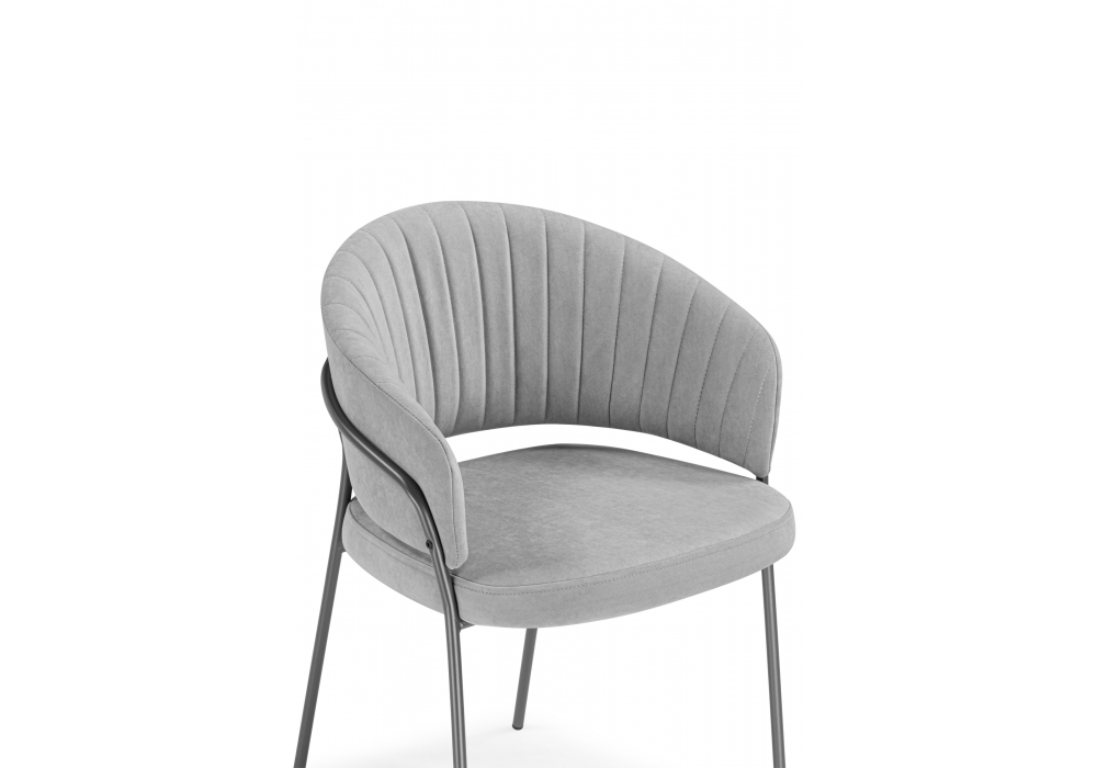 фото стул на металлокаркасе woodville лео серый brendy monsoon 22 / серый 633132 | 220svet.ru