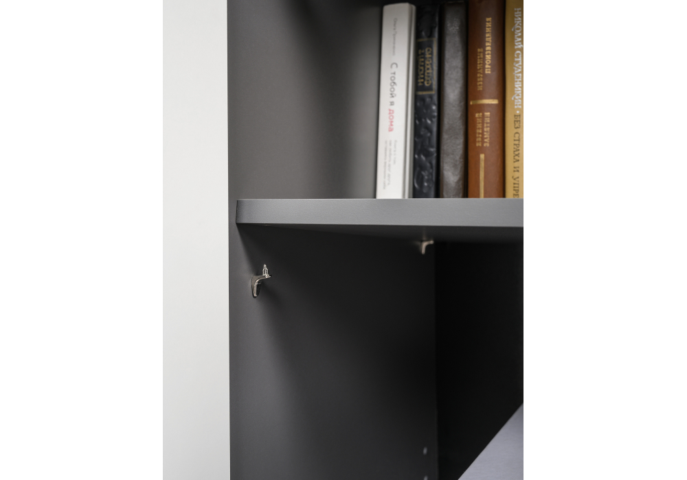 фото стеллаж woodville опра серый графит / дуб золотой craft 676809 | 220svet.ru
