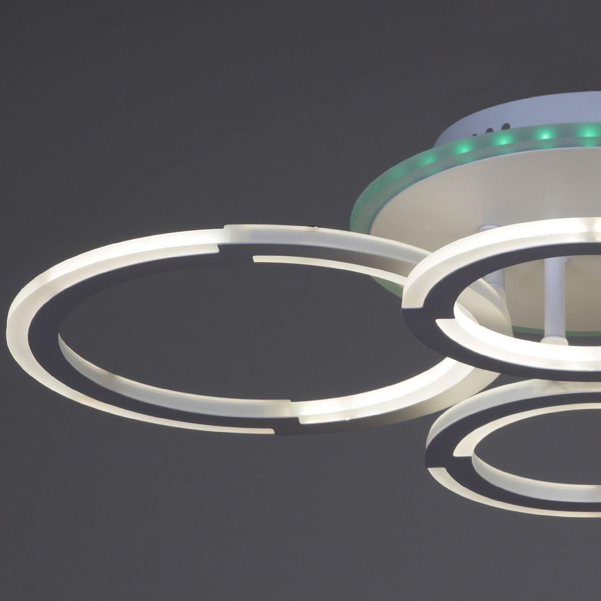 фото потолочная светодиодная люстра reluce 09820-3.3-2+2a wh (rgb) | 220svet.ru