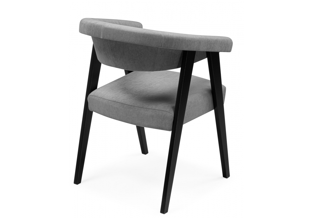 фото стул деревянный woodville невада 2 ткань 234 / черное дерево 620594 | 220svet.ru