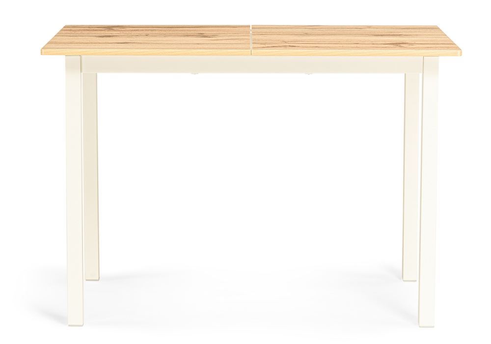 фото стол деревянный раскладной woodville аркон 110(130)х68х75 дуб вотан / белый 611355 | 220svet.ru
