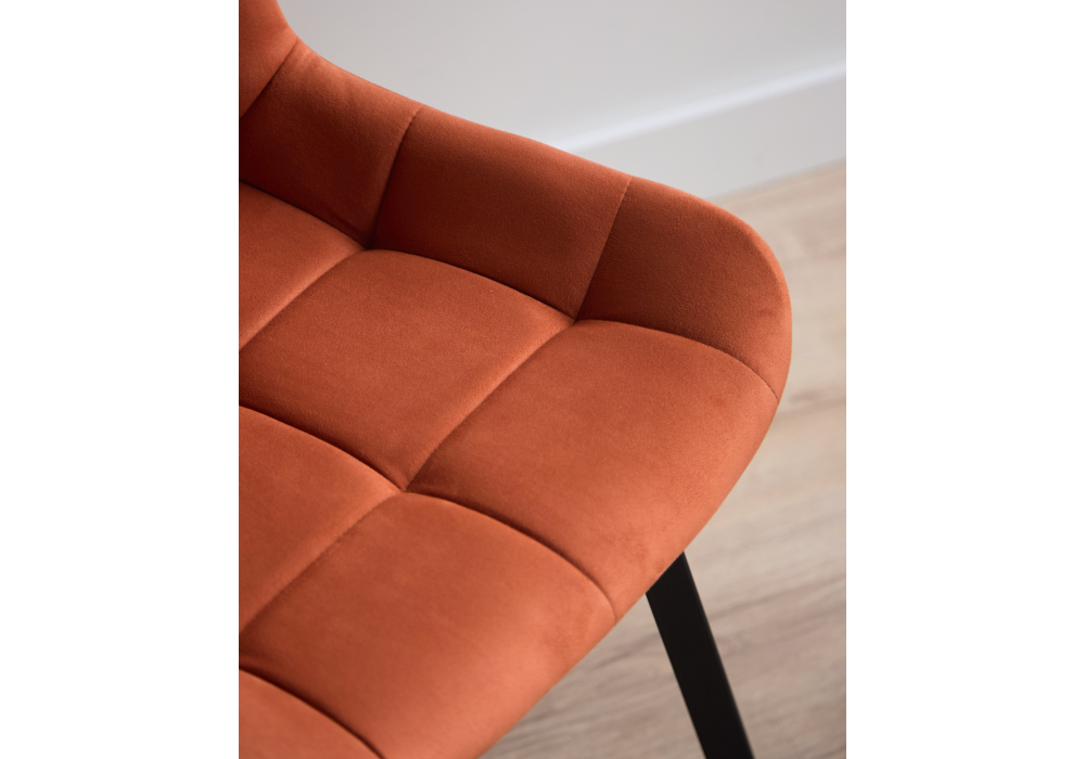 фото стул вращающийся на металлокаркасе woodville челси 360 п терракотовый (zd 432) / черный 632525 | 220svet.ru