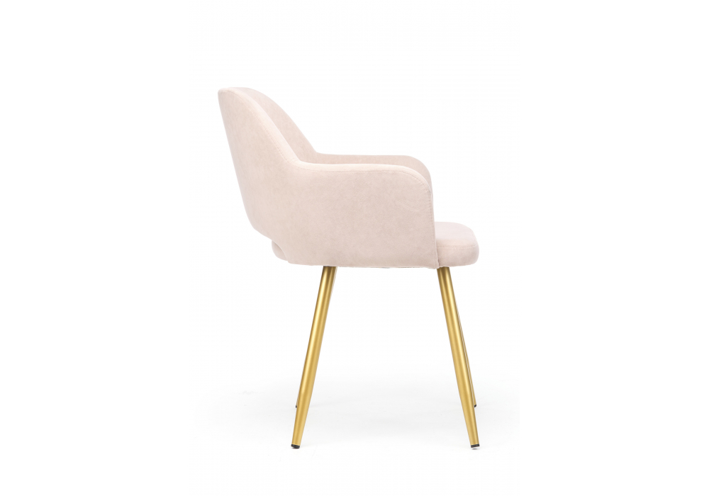 фото стул на металлокаркасе woodville эолин латте (glory 10) / золотой 631699 | 220svet.ru