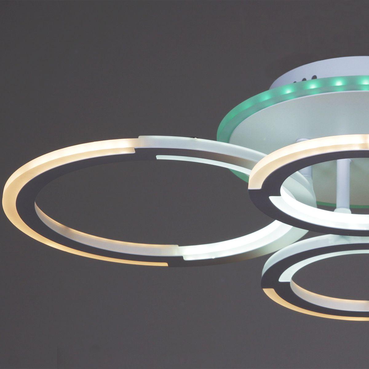 фото потолочная светодиодная люстра reluce 09820-3.3-2+2a wh (rgb) | 220svet.ru