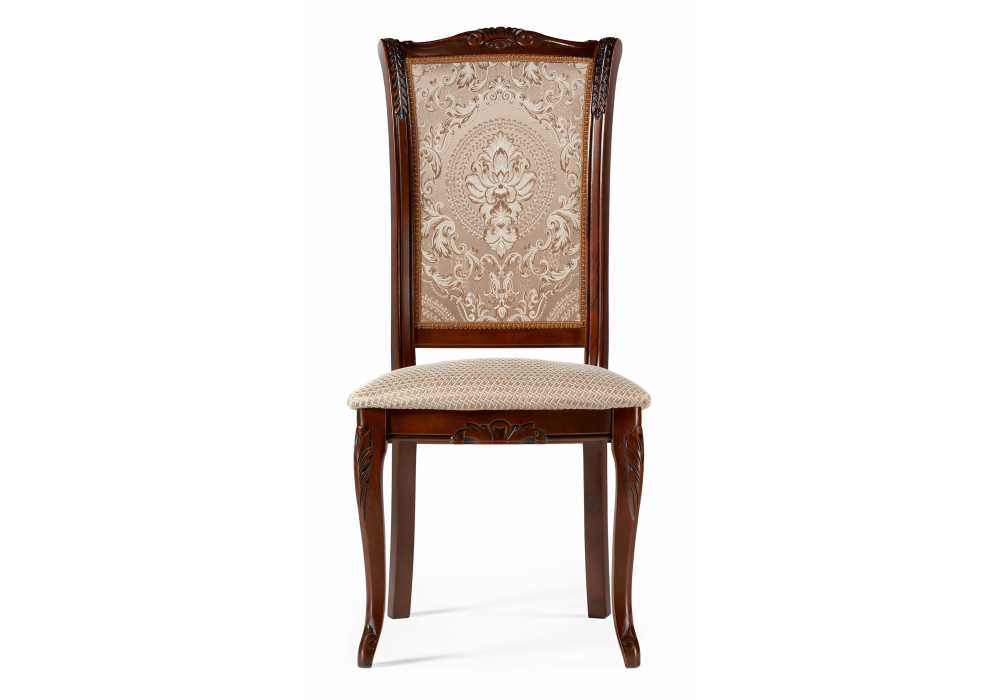 фото стул деревянный woodville керия ткань бежевый / вишня 618714 | 220svet.ru