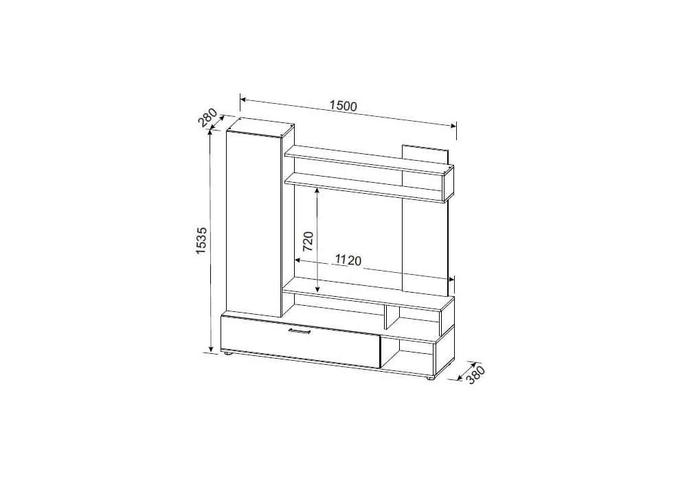 фото готовые гостиные woodville nigel белый / цемент светлый 499621 | 220svet.ru