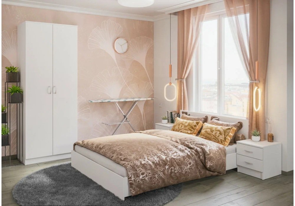 фото кровать woodville адайн 160х200 белое дерево / белое дерево 507382 | 220svet.ru