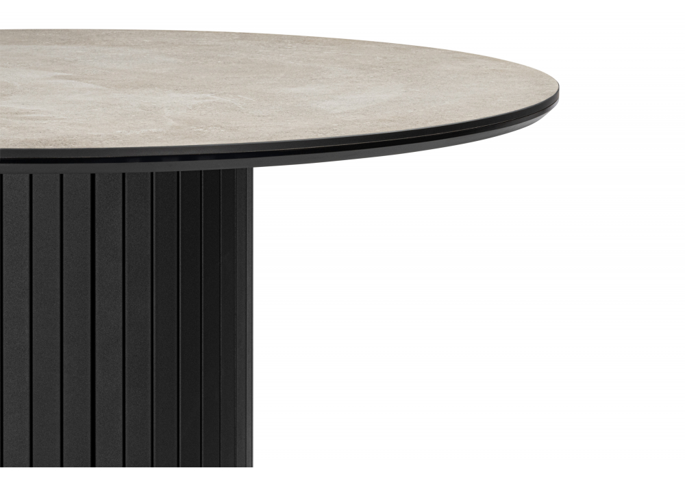 фото керамический стол woodville гравент 110 avenue grey sahara / черный 625616 | 220svet.ru