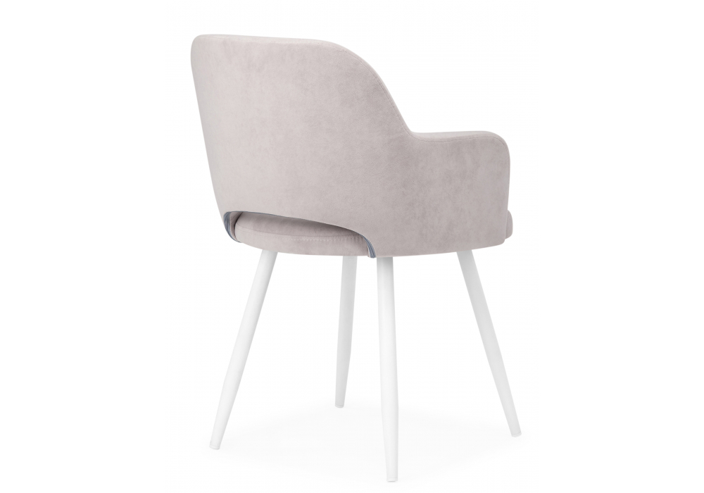 фото стул на металлокаркасе woodville эолин светло-серый (glory 36) / белый 631727 | 220svet.ru