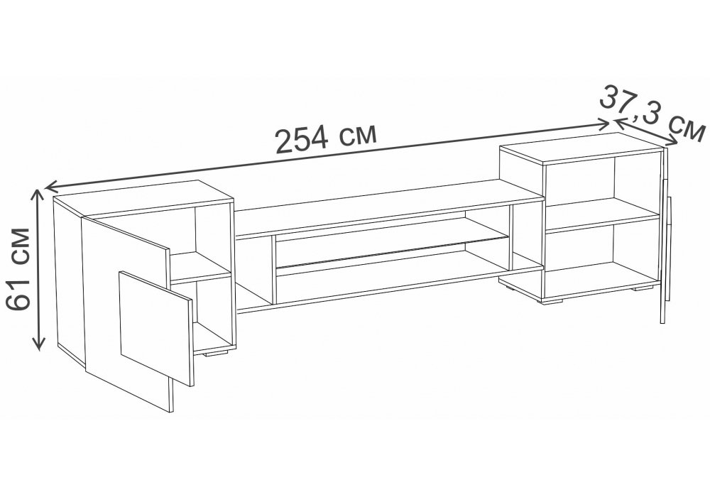 фото тв-тумба woodville лисмор белый / сонома 563525 | 220svet.ru