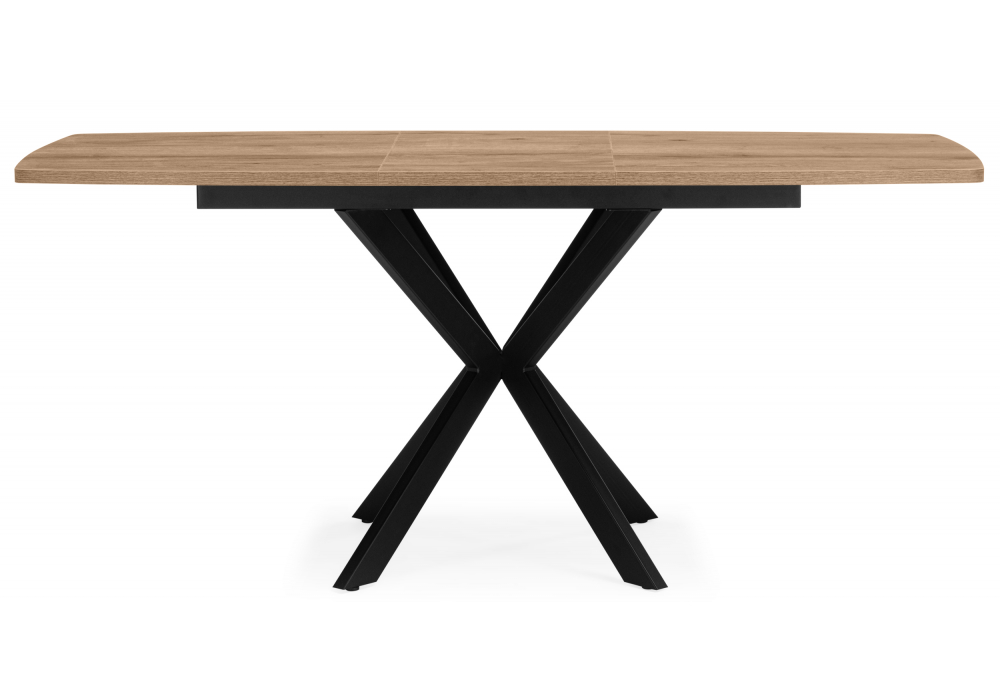 фото стол деревянный раскладной woodville палу 130(170)х80 дуб веллингтон / черный 633138 | 220svet.ru