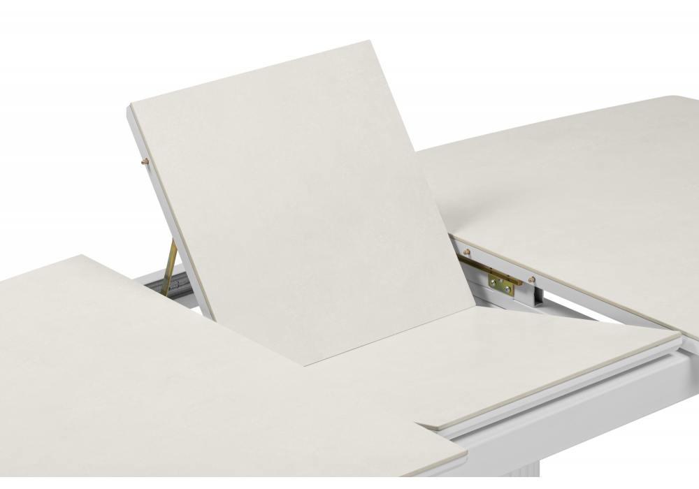 фото керамический стол раскладной woodville фестер 160(200)х90 carmen light grey / белый 664919 | 220svet.ru