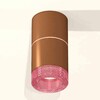Миниатюра фото комплект накладного светильника ambrella light techno spot xs7404082 scf/pi кофе песок/розовый (c7404, a2073, c7404, n7193) | 220svet.ru