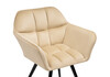 Миниатюра фото кресло крутящееся woodville ямес бежевый / черный глянец 566489 | 220svet.ru