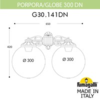 Миниатюра фото светильник уличный настенный fumagalli porpora/g300 g30.141.000.vze27dn | 220svet.ru