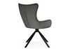 Миниатюра фото стул на металлокаркасе поворотный woodville chicago light gray / black 15830 | 220svet.ru