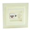Миниатюра фото розетка телефонная rj11 mono electric despina/ larissa 3 кат крем 500-001725-124 | 220svet.ru