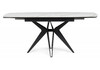 Миниатюра фото керамический стол раскладной woodville риполь 140(180)х80 белый мрамор snow white / черный 614247 | 220svet.ru
