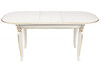 Миниатюра фото стол деревянный раскладной woodville romeo молочный патина 253375 | 220svet.ru