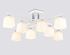 Миниатюра фото потолочная люстра на штанге ambrella light traditional loft tr tr303043/8 wh | 220svet.ru