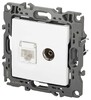 Миниатюра фото розетка эра серия 12 12-3110-01м комбинированная rj45+tv, белый матовый б0065691 | 220svet.ru