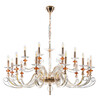 Миниатюра фото подвесная люстра crystal lux catarina sp12+6 v2 gold/transparent-cognac | 220svet.ru