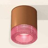 Миниатюра фото комплект накладного светильника ambrella light techno spot xs7404030 scf/pi кофе песок/розовый (c7404, n7193) | 220svet.ru