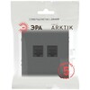 Миниатюра фото розетка эра arktik 16-3108-06 информационная двойная 2xrj45 графит б0070489 | 220svet.ru
