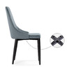 Миниатюра фото стул на металлокаркасе woodville kora gray / black 15097 | 220svet.ru
