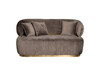 Миниатюра фото диван двухместный велюр коричневый garda decor 102an-div-1302-kor | 220svet.ru