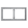 Миниатюра фото рамка пластиковая на 2 поста voltum s70 vls100216 (серый) | 220svet.ru