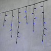 Миниатюра фото гирлянда бахрома с колпачком 3,1 x 0,5 м синяя 220в, 120 led, провод черный пвх, ip65 ltc pil120cap-11-2b | 220svet.ru