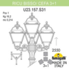 Миниатюра фото садово-парковый фонарь fumagalli ricu bisso/cefa 3+1 u23.157.s31.axe27 | 220svet.ru
