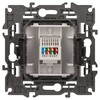 Миниатюра фото розетка эра elegance 14-3107-16 rj45, титан б0065764 | 220svet.ru