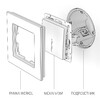 Миниатюра фото выключатель одноклавишный с подсветкой cеребряный рифленый werkel w1110109 | 220svet.ru
