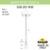 Миниатюра фото парковый фонарь fumagalli nebo ofir/g300 3l g30.202.r30.bze27 | 220svet.ru